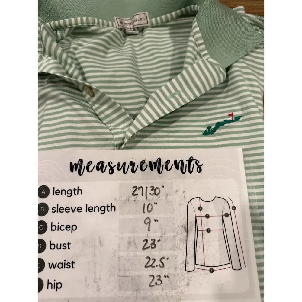 Peter Millar x Fisher’s Island Club Golf Summer Comfort Striped Polo Men’s Sz L